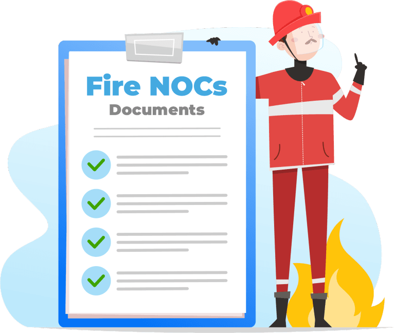 Fire NOC Documents Illustration